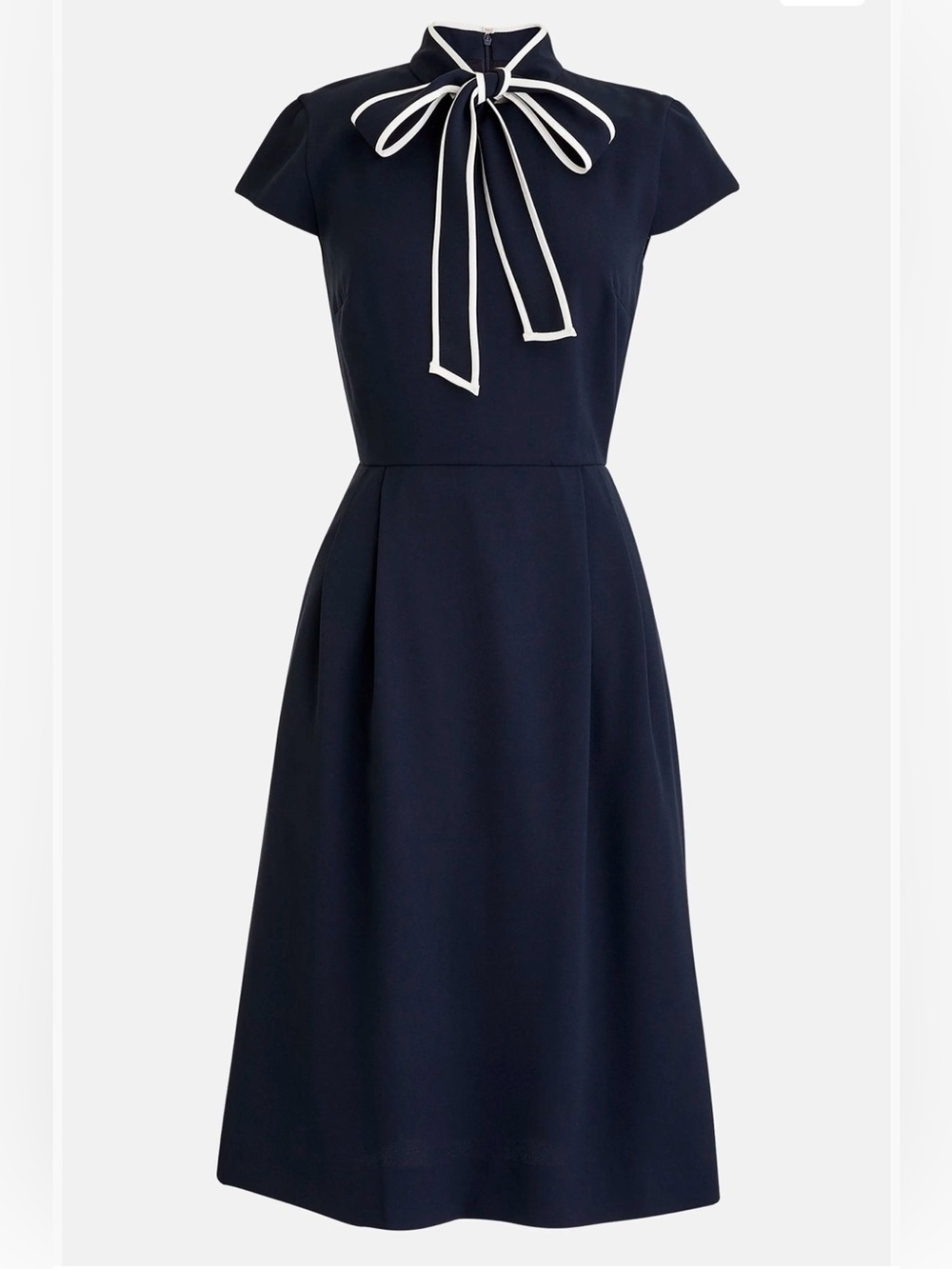 J.Crew tie-neck dress navy size 4
